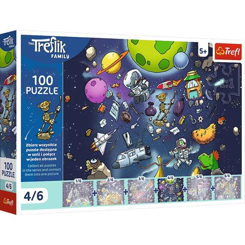 TREFL PUZZLE 100EL UFT ROBOBOT W KOSMOSIE 16544