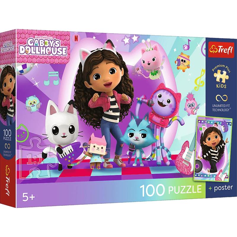 TREFL PUZZLE 100EL PREMIUM PLUS KIDS KOLOROWY KOCI ŚWIAT 16551