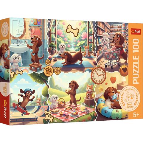 TREFL PUZZLE 100EL DŁUGI DZIEŃ JAMNIKA 16567