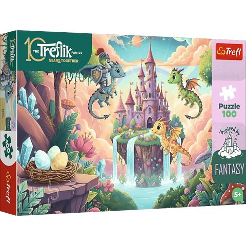 TREFL PUZZLE 100EL INSPIRED BY FANTASY RYCERZ TREFLIK I SMOKI 16576