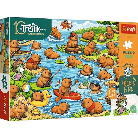 TREFL PUZZLE 100EL SEEK&FIND KAPIBARY 16586