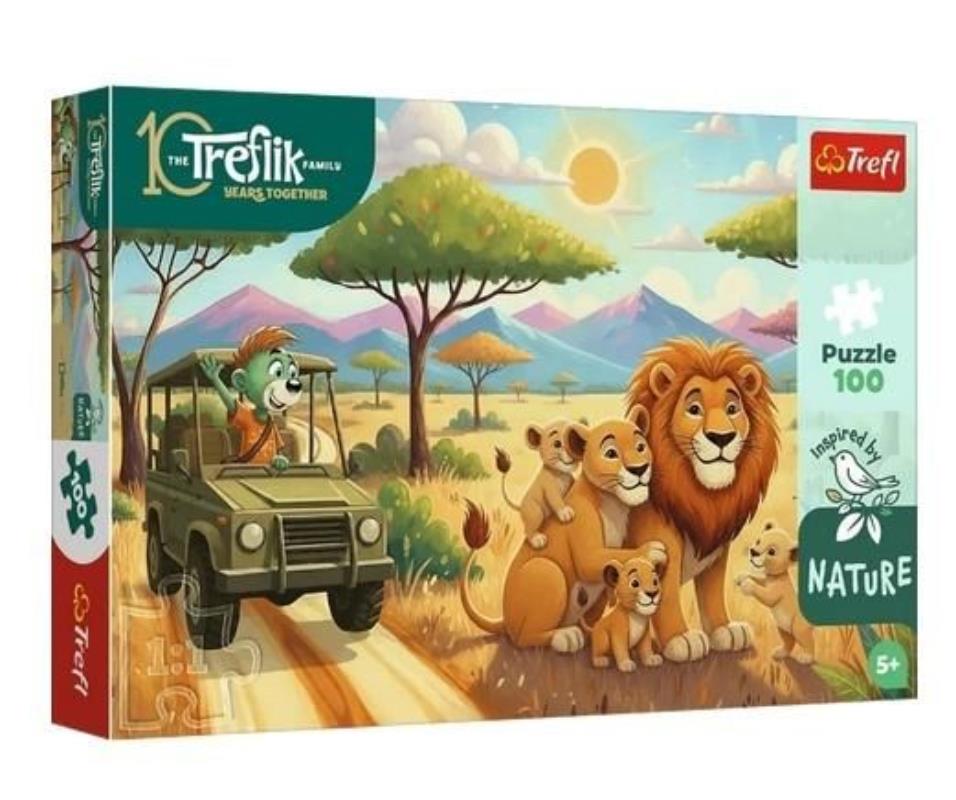 TREFL PUZZLE 100EL NATURE LWY RODZINA TREFLIKÓW 16593