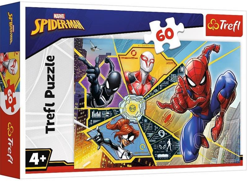 trefl puzzle 60el spiderman w sieci 17372
