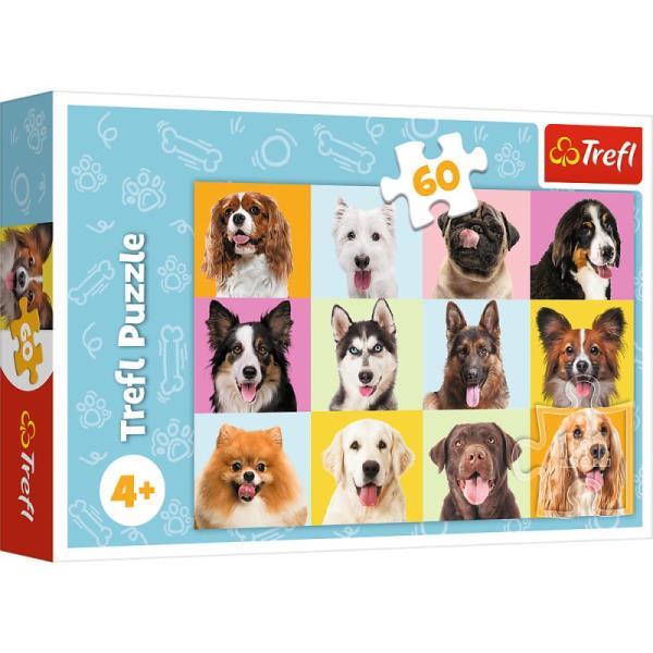 trefl puzzle 60el słodkie psiaki 17374