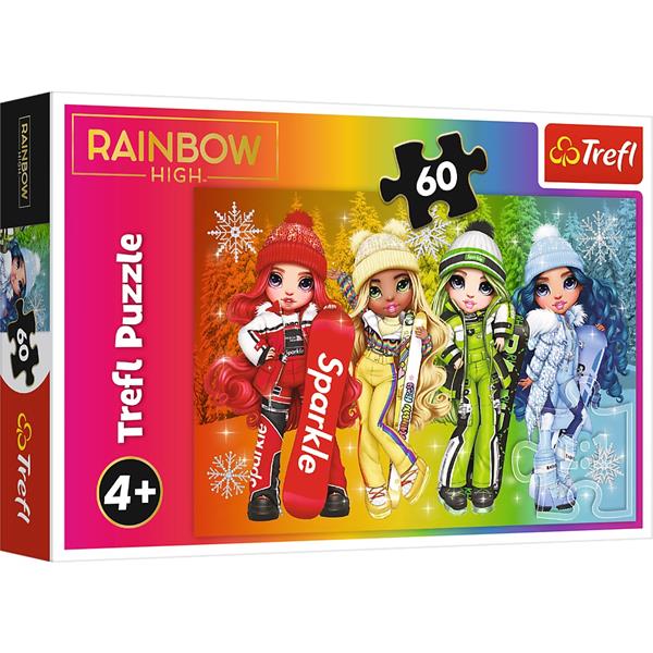 trefl puzzle 60el lalki rainbow high 17308