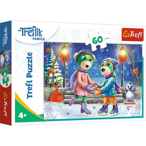 TREFL PUZZLE 60EL ZIMA U TREFLIKÓW      17383