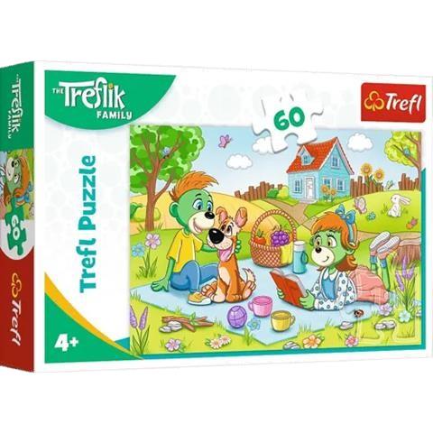 TREFL PUZZLE 60EL PRZYGODY RODZINY TREFLIKÓW 17394