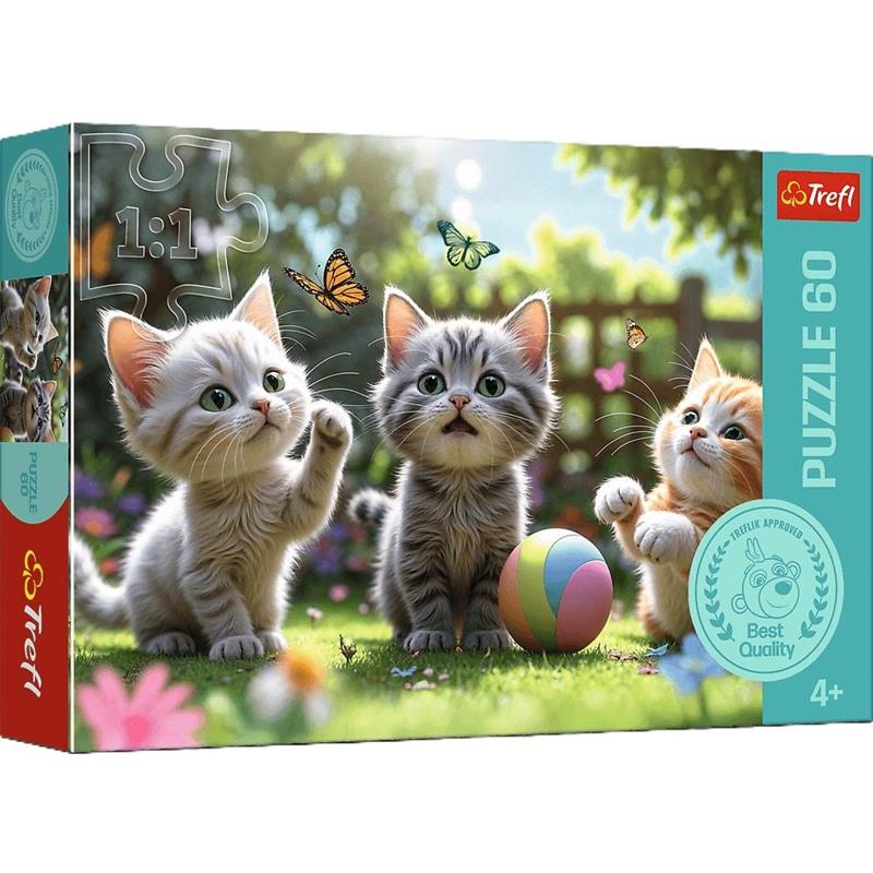 TREFL PUZZLE 60EL TRZY KOCIAKI 17412