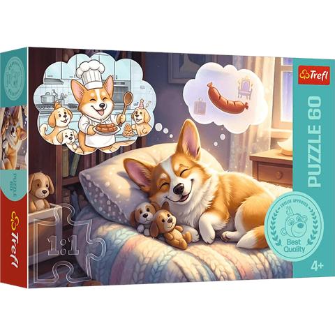 TREFL PUZZLE 60EL CORGI W KRAINIE SNÓW 17434