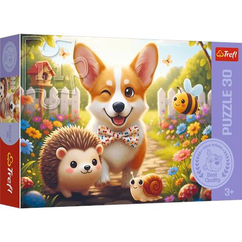 TREFL PUZZLE 30EL DZIEŃ Z CORGIM 18347