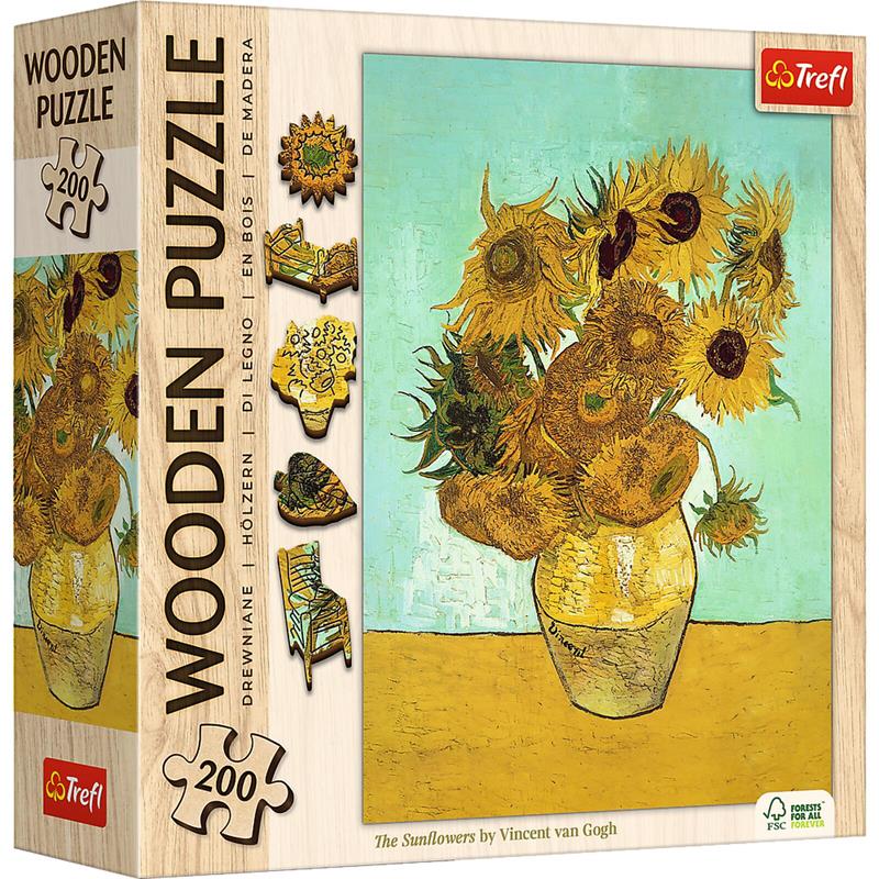 TREFL PUZZLE 200EL DREWNIANE SŁONECZNIKI-VVANGOGH 20249