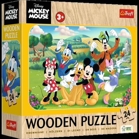 TREFL PUZZLE 24EL DREWNIANE MYSZKA MICKEYI PRZYJACIELE 20278
