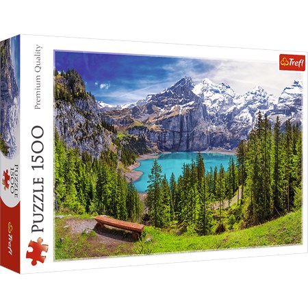 trefl puzzle 1500el jezioro oeschinen,alpy,szwajcaria 26166