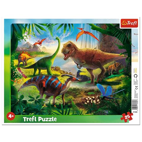 TREFL PUZZLE RAMKOWE 25EL DINOZAURY 31343
