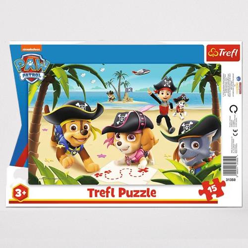 trefl puzzle 15el ramkowe przyjaciele z  psiego patrolu 31350