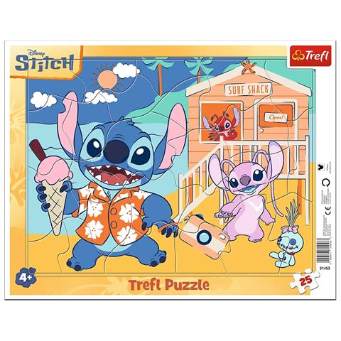 TREFL PUZZLE RAMKOWE 25EL RADOSNY STITCH DISNEY 31453