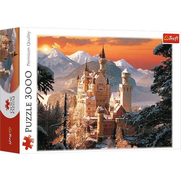 trefl puzzle 3000el zimowy zamek neuschwanstein 33025