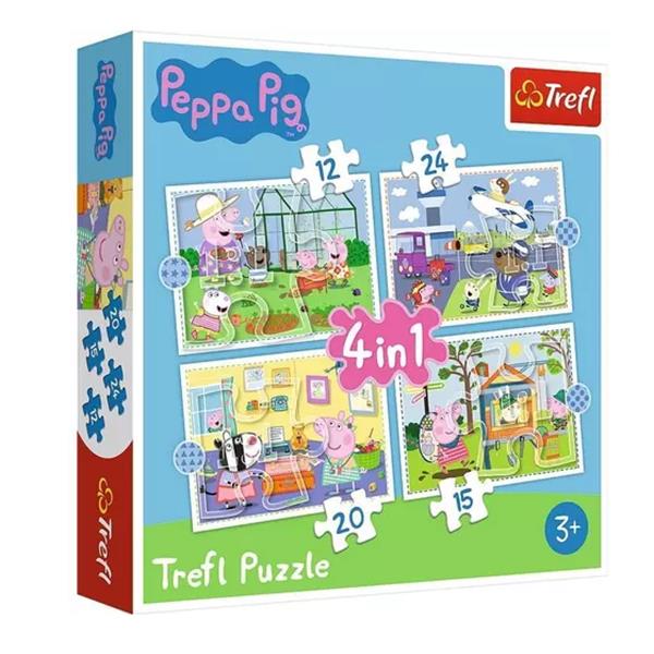 TREFL PUZZLE 4w1 ŚWINKA PEPPA 35,48,54,70EL34359