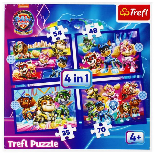 trefl puzzle 4w1 psi patrol 35,48,54,70el 34621