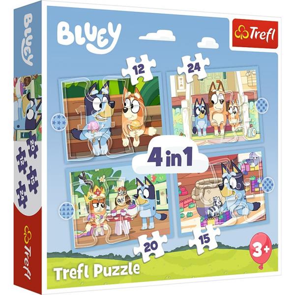 trefl puzzle 4w1 bluey  12,15,20,24el 34637