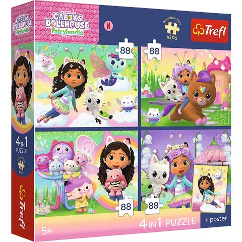 TREFL PUZZLE 4X88EL KOCIE HARCE PREMIUM PLUS KIDS 34694