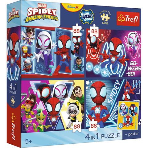 TREFL PUZZLE 4X88EL PAJĘCZY DZIEŃ PREMIUMPLUS KIDS 34696