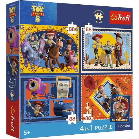 TREFL PUZZLE 4X88EL CZAS ZABAWEK PREMIUMPLUS KIDS TS 34701