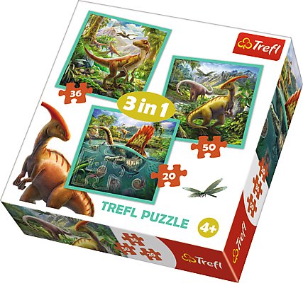 TREFL PUZZLE 3w1 DINOZAURY 20,36,50EL. 34837