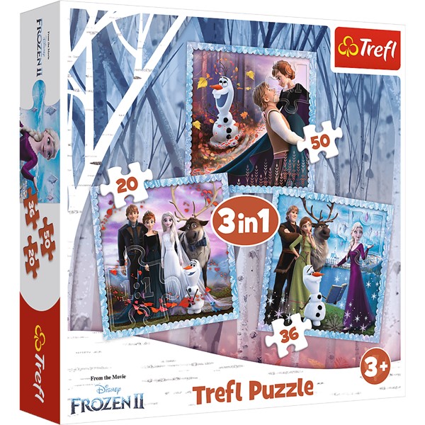 trefl puzzle 3w1 frozen ii 20,36,50el. 34853