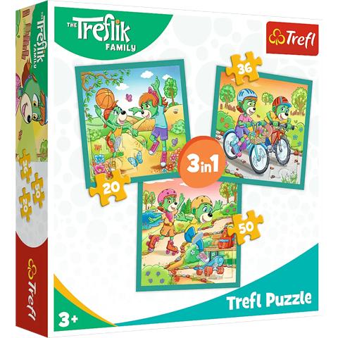 TREFL PUZZLE 3W1 POZNAJ TREFLIKI 34872
