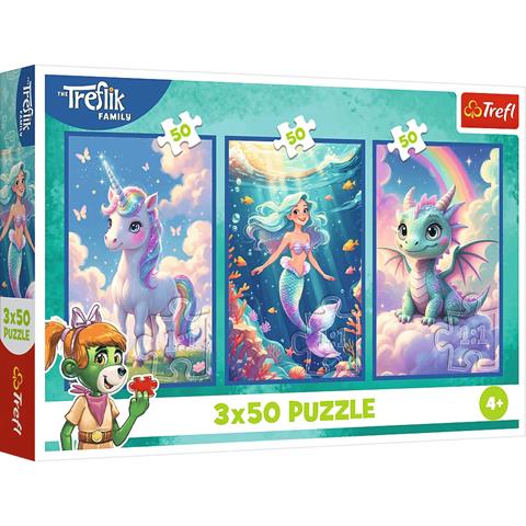 TREFL PUZZLE 3X50EL RAZEM W KOLOROWYM ŚWIECIE 34879