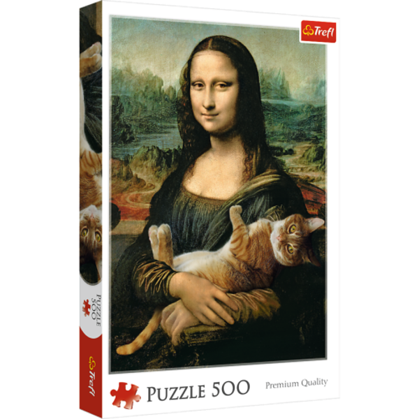 TREFL PUZZLE 500EL MONA LISA I KOT MRUCZEK 37294