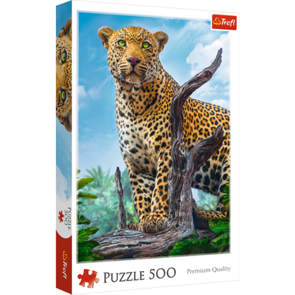 trefl puzzle 500el dziki lampart 37332