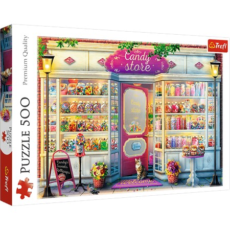 trefl puzzle 500el sklepik ze słodyczami 37407