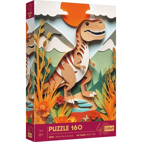 TREFL PUZZLE 160EL 40-LECIE TREFL PAPERART: DINOZAUR 40048