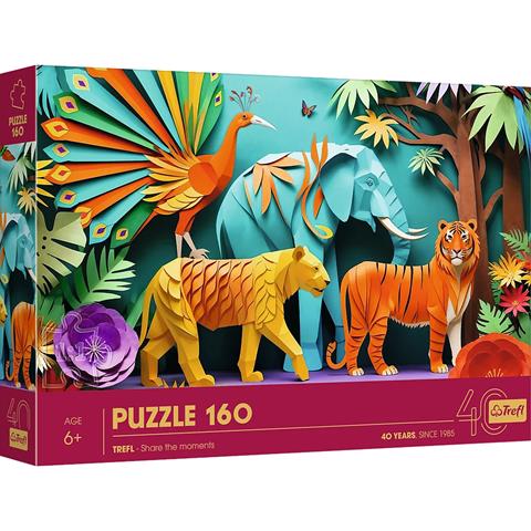 TREFL PUZZLE 160EL 40-LECIE TREFL PAPERART: DŻUNGLA 40051