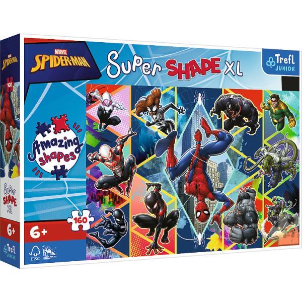 trefl puzzle 160el xl spiderman dołącz do spiderman super shape 50024