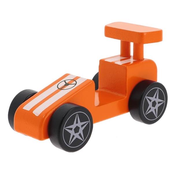 trefl drewno racing car orange 61696