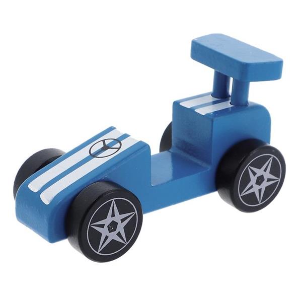 trefl drewno racing car blue 61697