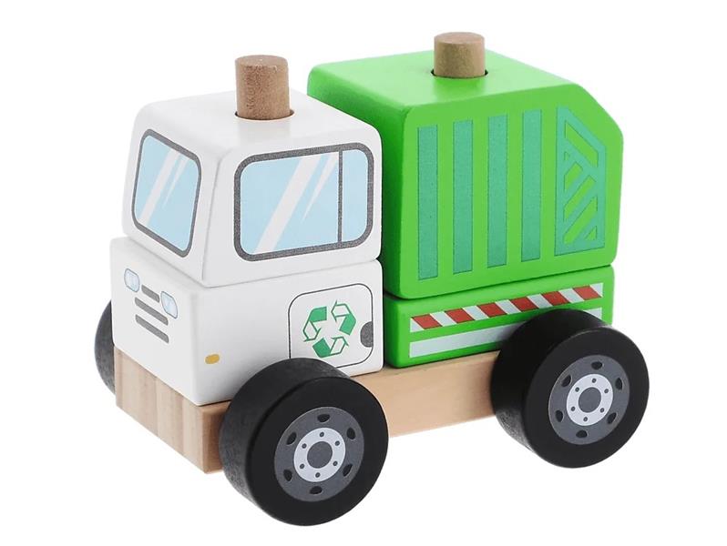 trefl drewno garbage truck 61764 /śmieciarka/