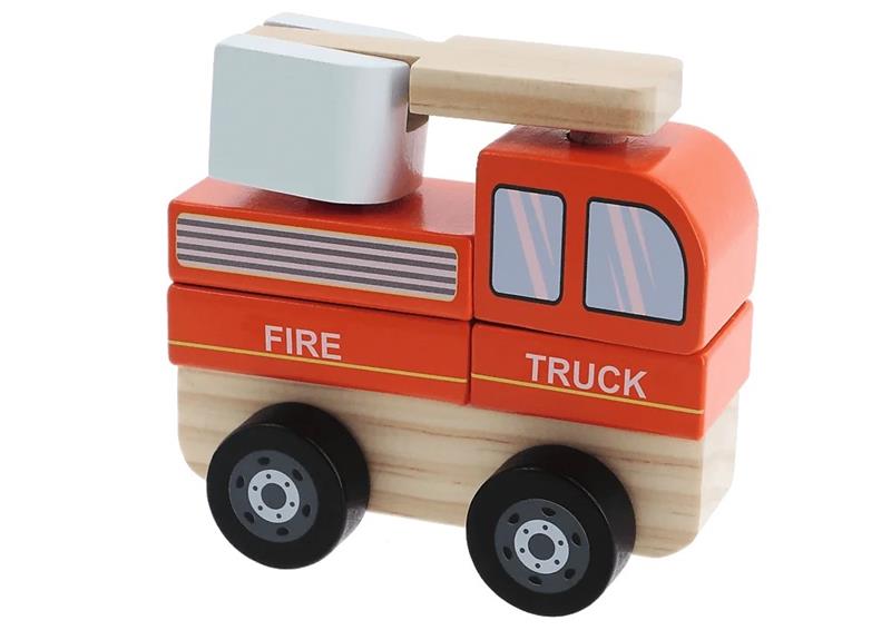 trefl drewno fire truck 61766