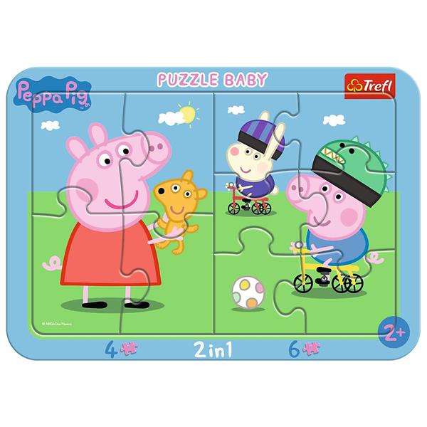 trefl puzzle 10el ramkowe baby wesoła świnka peppa 80021
