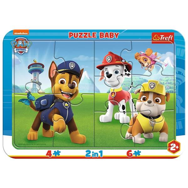 trefl puzzle 10el ramkowe baby wesoły psi patrol 80022