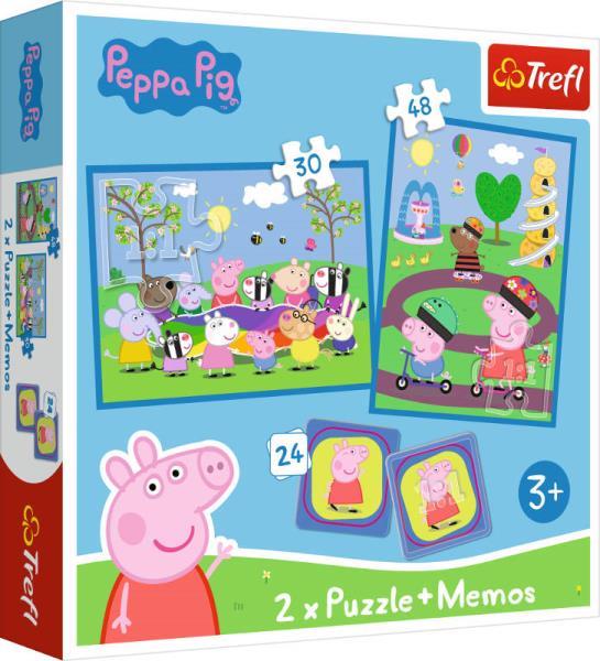 TREFL PUZZLE 2w1 MEMOS ŚWINKA PEPPA RADOSNE CHWILE 93331