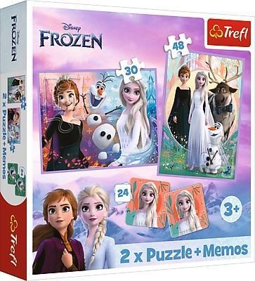 trefl puzzle 2w1 memos kraina lodu 2 księżniczki 93335