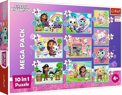 trefl puzzle 10w1 koci domek gabi w świecie gabi 96003