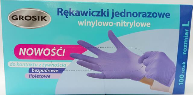 rękawice vinylowo-nitrylowe 