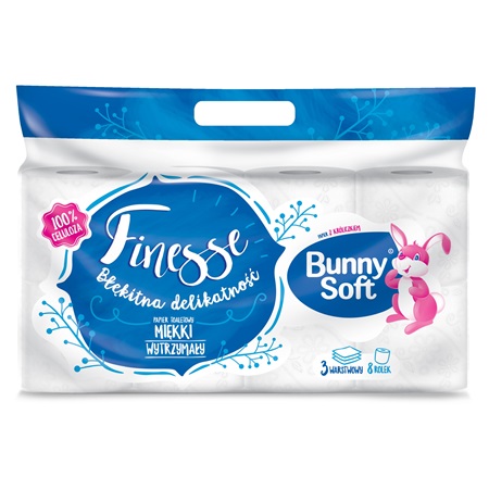 bunny soft papier toal.a'8 finesse      3 warstwy 100%celuloza 7303 /7/