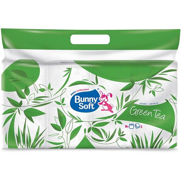 bunny soft papier toal.a'8 zapach greeantea 15m.3warstwy 100%celuloza 7358  /7/