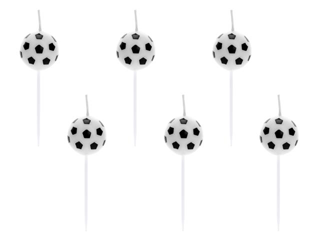 Świeczki urodzinowe Piłki, 2,5cm: 1op./6szt. PARTYDECO